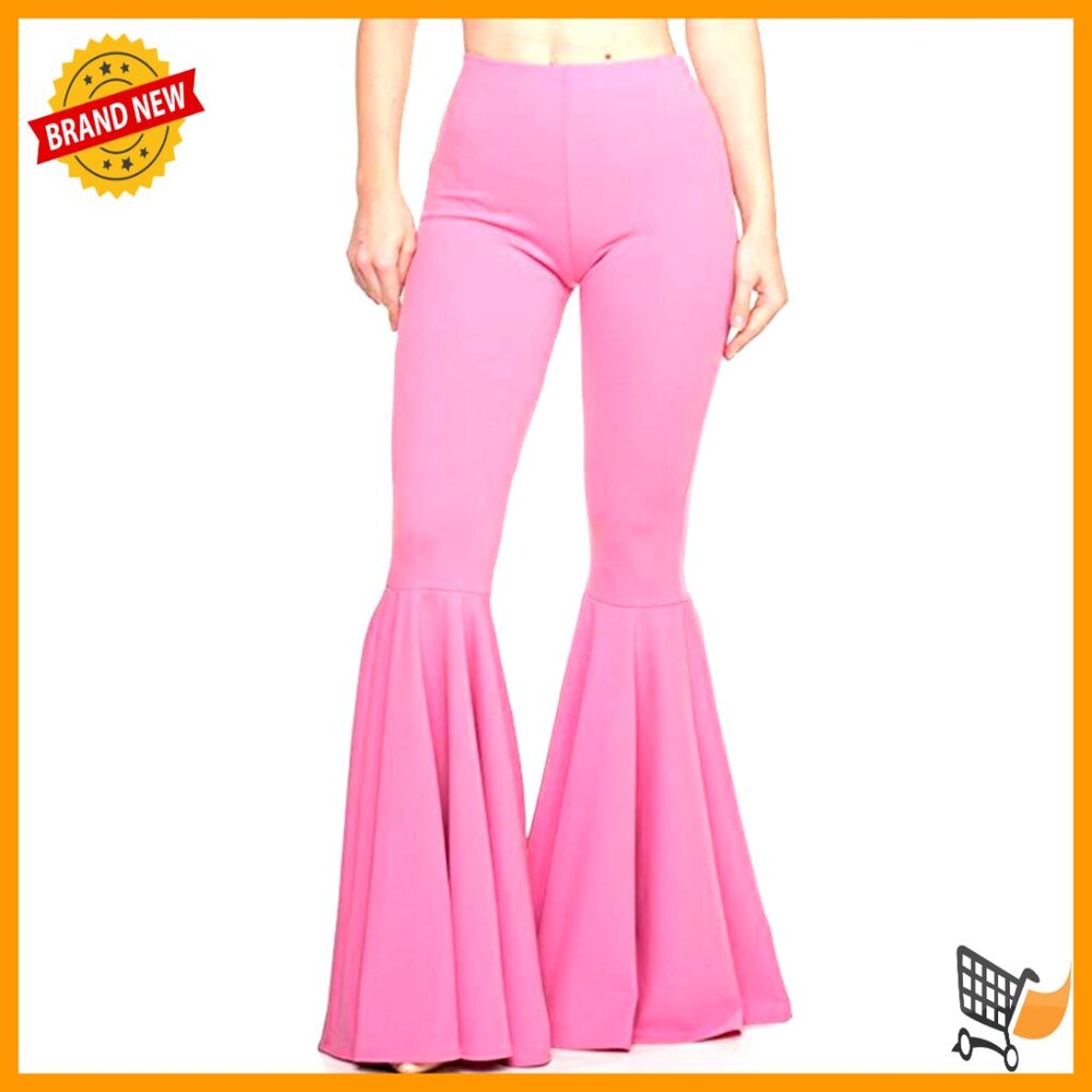High Waisted Flare Pants Stretchy Bell Bottoms Palazzo Wide Leg